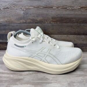 ASICS Gel-Nimbus 26 Women's Size 8 Athletic Running Shoes White Cream 1012B601